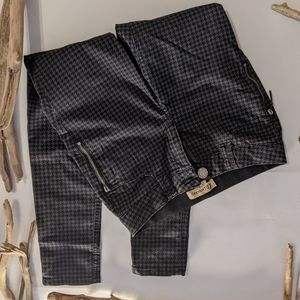 Democracy black & slate houndstooth skinny jeans 6